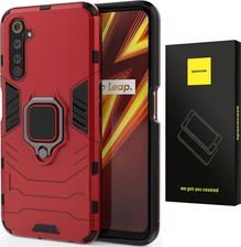 Spacecase Etui Pancerne X-Ring Uchwyt Magnetyczny Ring Case Obudowa Plecki Realme 6 Czerwony - zdjęcie 1