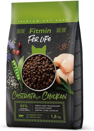 Fitmin Cat For Life Adult Castrate Chicken Kurczak Nowa Receptura 1,8Kg