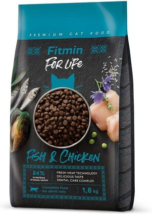 Fitmin Cat For Life Adult Fish And Chicken Ryba Kurczak Nowa Receptura 1,8Kg