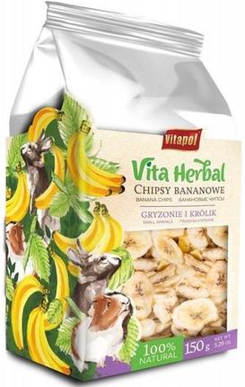 Vitapol | Vita Herbal | Chipsy Bananowe Dla Gryzoni I Królika 150G