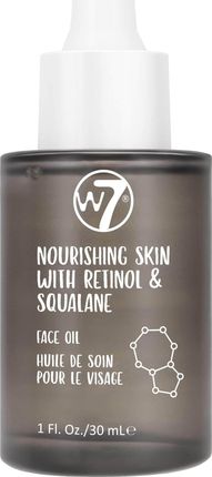 W7 Nourishing Skin Face Oil Odżywczy Olejek Do Twarzy Z Retinolem I Skwalanem 30  ml