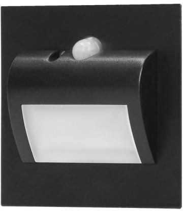 Orno Oprawa schodowa LED 1,5W 12V DRACO biała ciepła - czarna z czujnikiem ruchu i zmierzchu (ADOS6164LR3B)