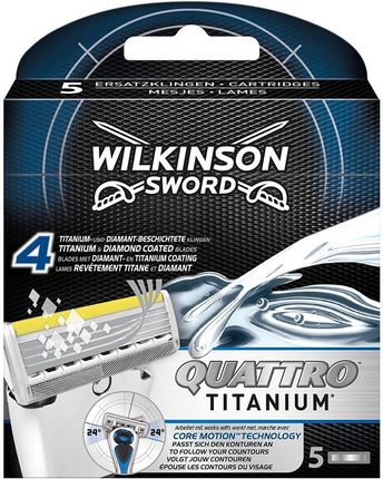 Wilkinson Wkłady Do Golenia Quattro Titanium Męskie 5 Sztuk