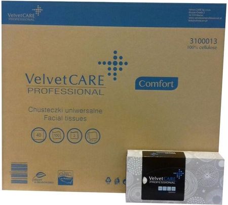 Velvet Chusteczki Higieniczne Professional Comfort 1 Karton Zbiorczy (40 Paczek)