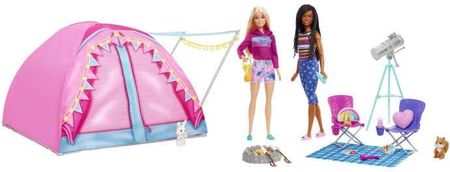 Barbie Kempingowy namiot + 2 lalki Zestaw HGC18