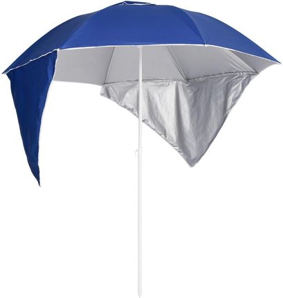 Vidaxl Parasol Plażowy Ze Ściankami Bocznymi Niebieski 215 Cm