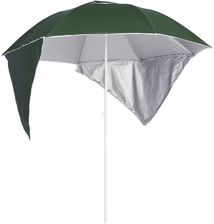 Vidaxl Parasol Plażowy Ze Ściankami Bocznymi Zielony 215 Cm