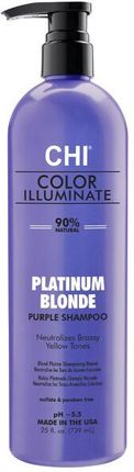 Chi Fioletowy Szampon Do Włosów Farbowanych Neutralizujący Żółte Tony Color Illuminate Shampoo Platinum Blonde 355 ml
