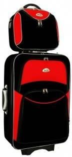 Zestaw Duża walizka PELLUCCI RGL 773 L + Kuferek L Czarno czerwony