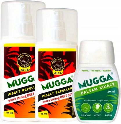 Mugga 2X Spray Na Komary Kleszcze Strong 50% Deet 
