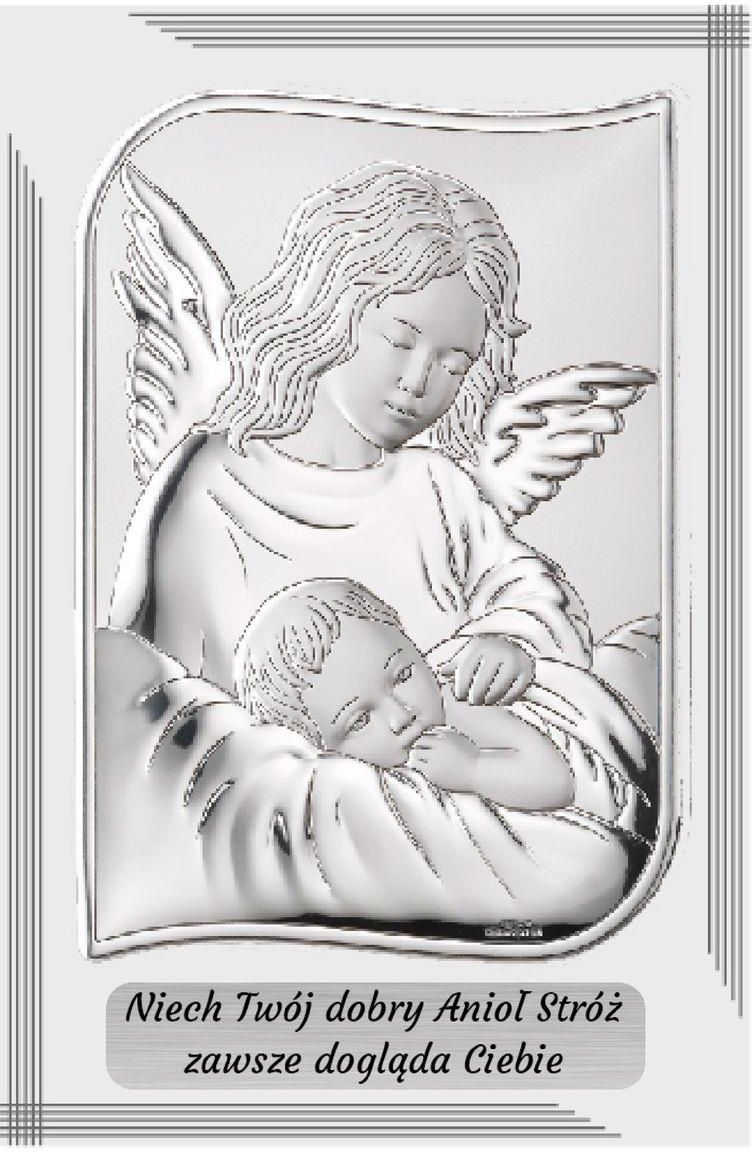 Arte Religiosa Pannello Angelo Per Lanterna Valenti Argenti - Decorazione Sacra 11,5x17,5 Cm, In Argento, 81559 4L Arte Sacra Casa