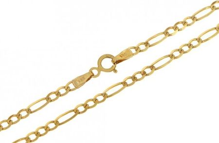 Caspol.Eu Złoty Łańcuszek Figaro 45cm La.00258 Pr.585