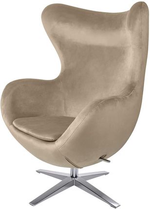 King Home Fotel Egg Szeroki Velvet Khaki