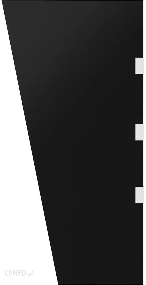 vidaXL Ścianka do zadaszenia drzwi czarna 50x100 cm szkło hartowane (151464)