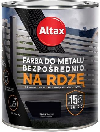 Altax Farba Do Metalu 0,75l Czarny Połysk