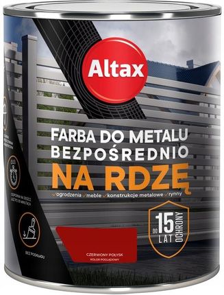 Altax Farba Do Metalu 0,75l Czerwony Połysk
