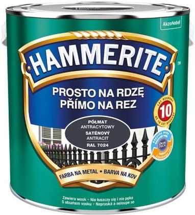 Hammerite Farba Na Rdzę Półmat Antracytowy 2,5l