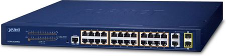 Planet Fgsw-2624Hps4 Łącza Sieciowe L2 Gigabit Ethernet (10/100/1000) Obsługa Poe 1U Czarny (FGSW2624HPS4)