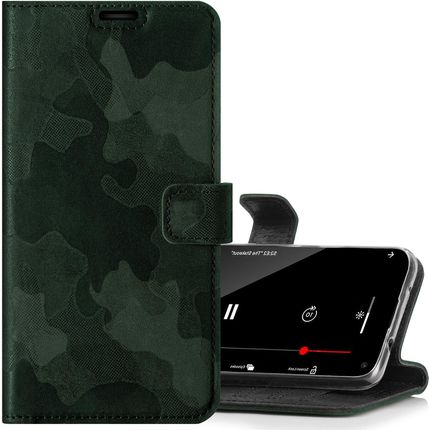 Etui Na Telefon Rfid Book Samsung S21 Plus Moro Dark Green Skórzane