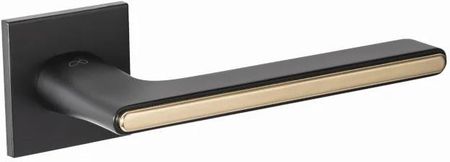 FERRARA SLIM KFRA S B00/MG00 Klamka na rozecie kwadratowej Infinity Line Czarny Złoty Mat