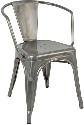 Nowoczesne Krzesło Z Podłokietnikami Srebrne Riki 4X 24340