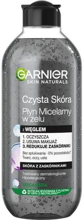 Garnier Czysta Skóra Oczyszczający Płyn Micelarny w żelu z węglem i kwasem salicylowym 400 ml