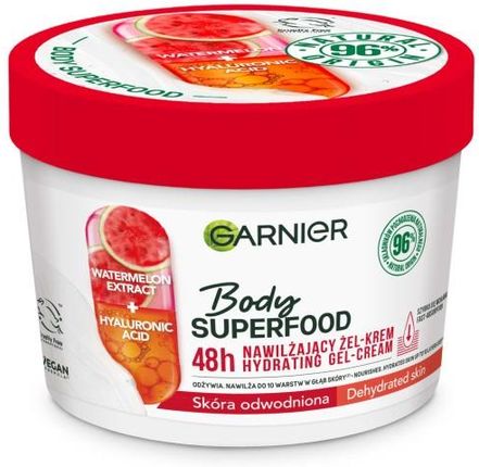 Garnier Body Superfood Watermelon nawilżający żel-krem z ekstraktem z arbuza i kwasem hialuronowym 380 ml