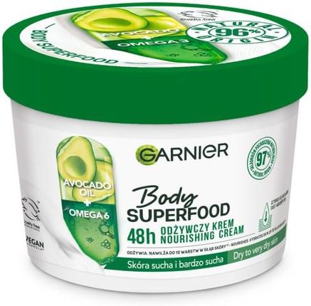 Garnier Body Superfood Avocado odżywczy krem z olejkiem z awokado i kwasem omega 6 380 ml