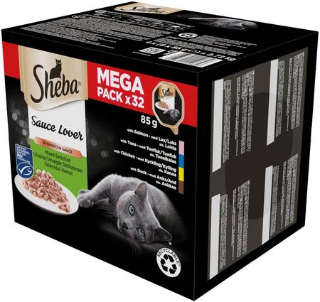 Sheba Sauce Lover Mega Pack Mokra Karma Dla Kota 32X85G
