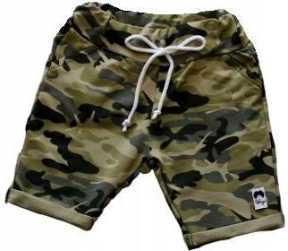 Krótkie spodenki moro jasne rozmiar 128