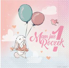 Zdjęcie Godan Serwetki Mam Już Roczek Króliczek 20szt  - Pobiedziska