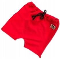 Krótkie spodenki czerwone rozmiar 74
