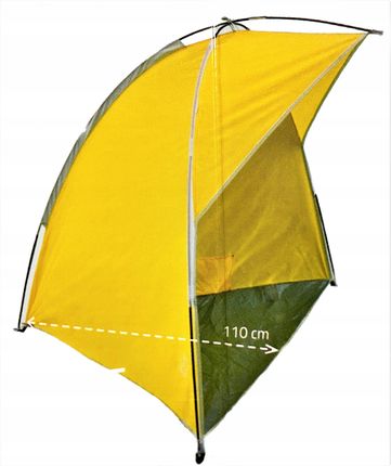Utendors Namiot plażowy 140x170x120cm żółty
