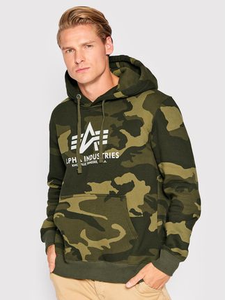 Alpha Industries Bluza Basic 178312C Zielony Regular Fit