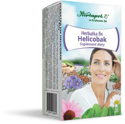 Herbapol Kraków - Herbatka Fix Helicobak Wspomaga Trawienie 20 Sasz