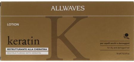 Allwaves Ampułki Odmładzające Włosy Reconstructuring Keratin Lotion 12X10 ml