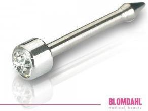 Blomdahl Kolczyk do przekłuwania nosa long mini bezel crystal 3 mm 1 szt kolczyki
