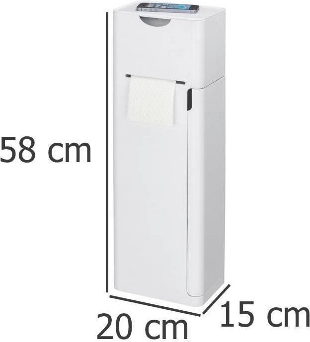 Stojak Uchwyt Na Papier + Szczotka Wc 6W1 Wenko - zdjęcie 4 Stojak Uchwyt Na Papier + Szczotka Wc 6W1 Wenko