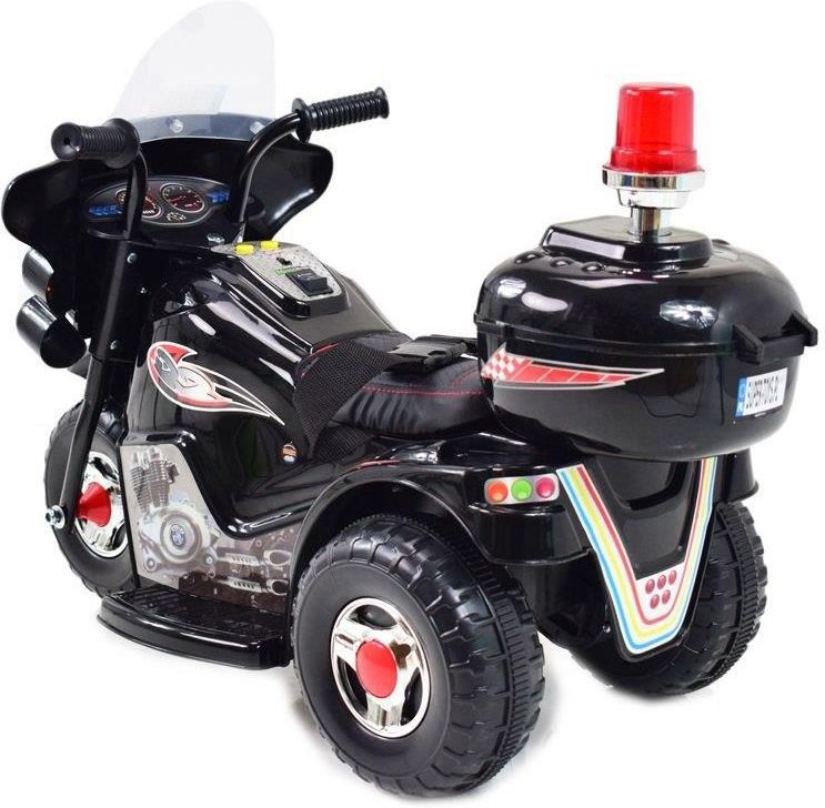 Super-Toys Pierwszy Motor Chopper Na Akumulator Kogut Miękkie Siedzenie Pasy/Ll999 Czarny