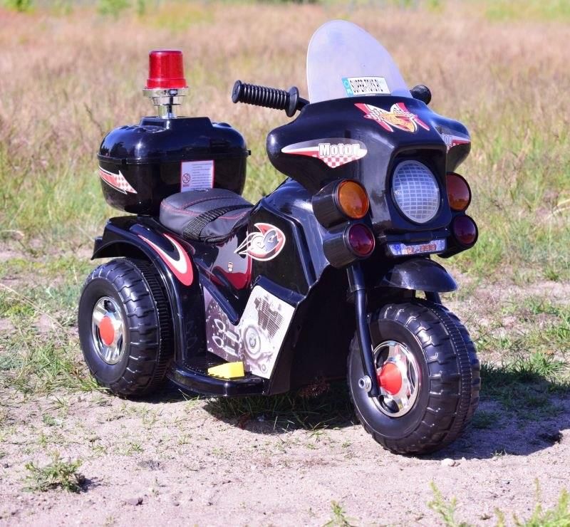 Super-Toys Pierwszy Motor Chopper Na Akumulator Kogut Miękkie Siedzenie Pasy/Ll999 Czarny