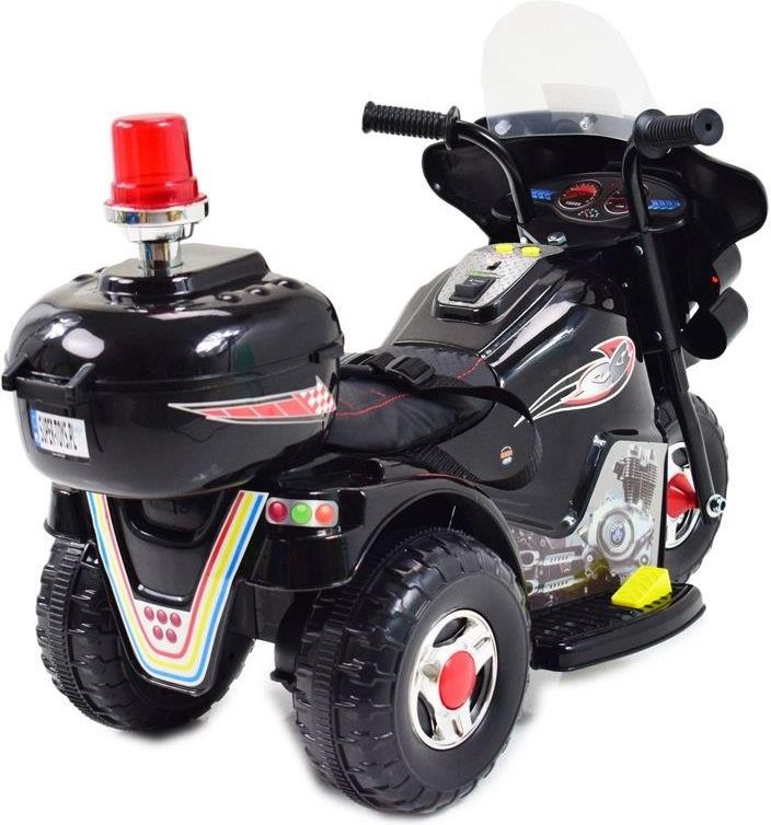 Super-Toys Pierwszy Motor Chopper Na Akumulator Kogut Miękkie Siedzenie Pasy/Ll999 Czarny