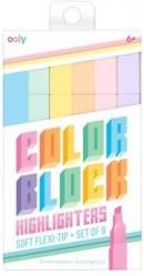 Zakreślacze Geometryczne Color Block 6 Kolorów Ooly