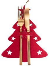 Tutumi Pokrowiec Świąteczny na Sztućce z motywem choinki czerwone 10 szt. KF35710 - Dekoracja stołu