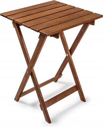 Stolik składany Drewniany na Balkon do Ogrodu