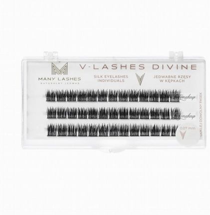 Many Beauty - Many Lashes - V-LASHES DIVINE Silk Eyelashes Individuals - Jedwabne kępki rzęs - CC - 12 mm