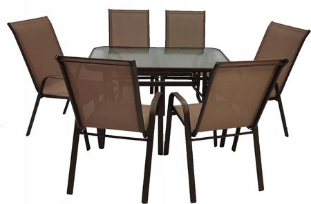 Zestaw Mebli Ogrodowych Na Taras 6x Krzesła + Stół