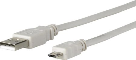 Microconnect Kabel USB Micro USB Cable, Grey, 5m