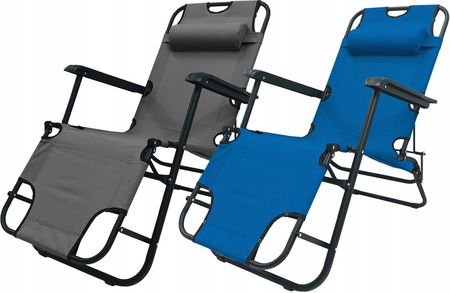 2x Fotel Krzesło Leżak Ogrodowy Rozkładany Gravity