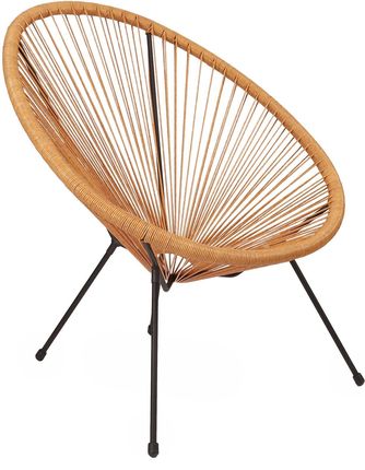 Krzesło ogrodowe technorattan brązowe naturalne