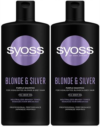 Syoss Blond Silver Szampon Do Włosów 2X440 ml